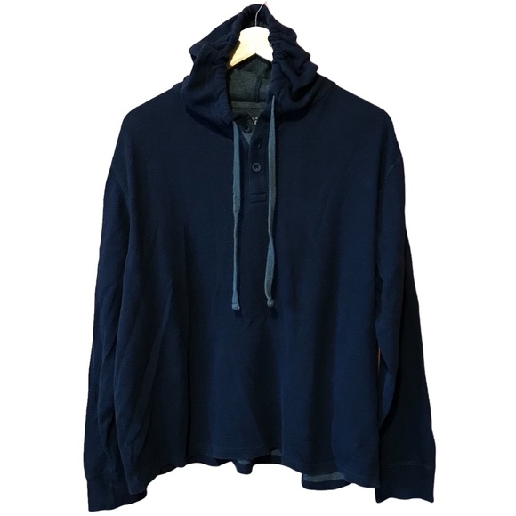 G.H. Bass & Co. Blue Thermal Hoodie - Men’s Large - Picture 6 of 6